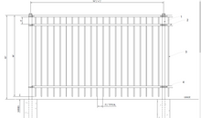 [100 Feet Of Fence] 5' Tall Ornamental Steel Flat Top Complete Fence Package