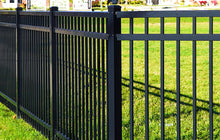 [50 Feet Of Fence] 6' Tall Black Ornamental Aluminum Flat Top Complete Fence Package
