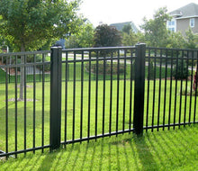 5' tall x 4' wide 3-Rail Ornamental Aluminum Flat Top Gate with 3-7/8" Air Space